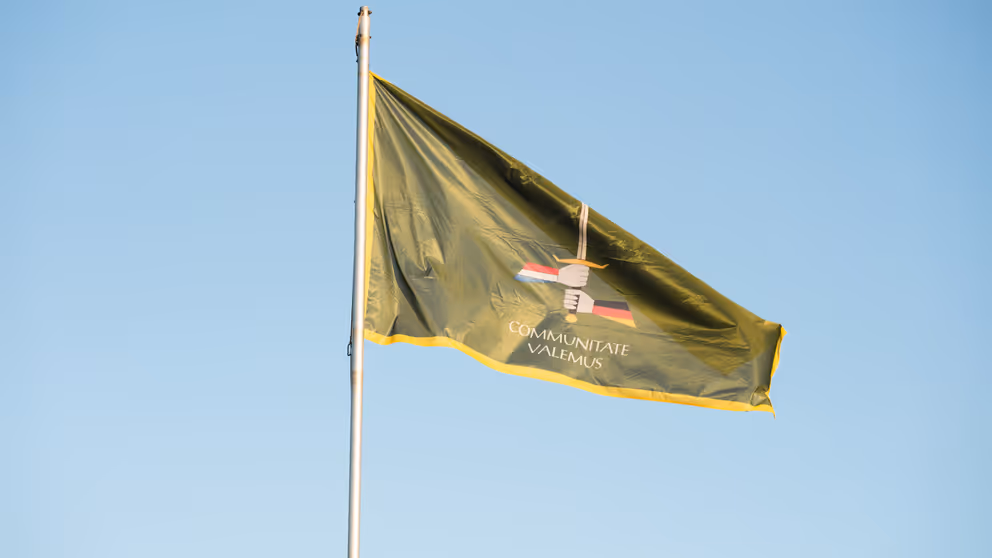 Wapperende vlag.