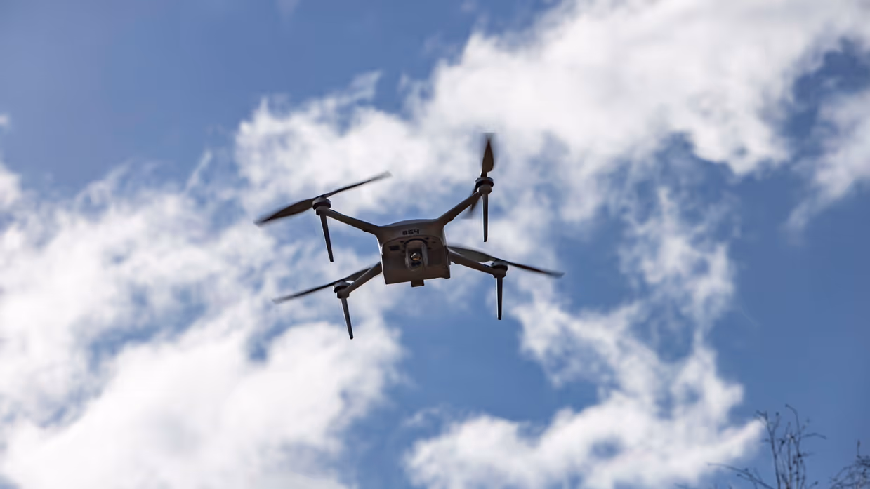 Een Martlet-drone in flight.