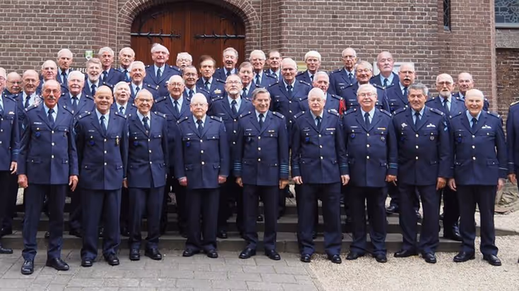 Groepsfoto Luchtmacht Mannenkoor.