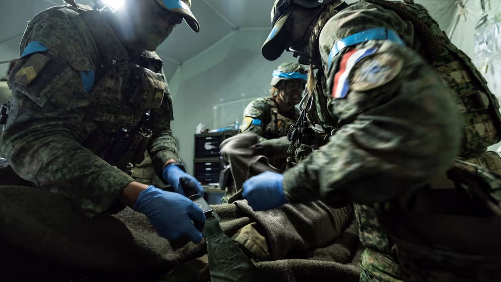 Militairen in actie.