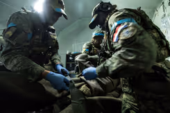 Militairen in actie.