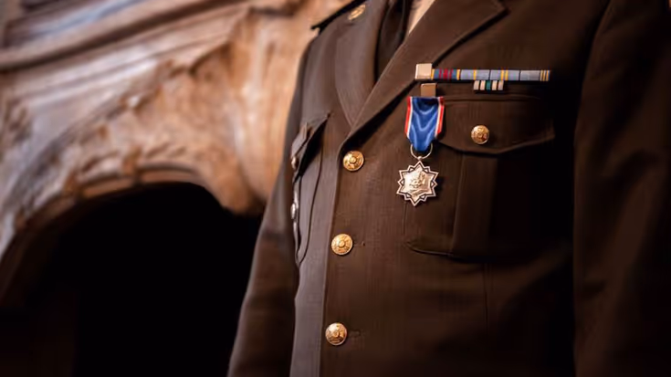 Het Ereteken voor Verdienste in Zilver.