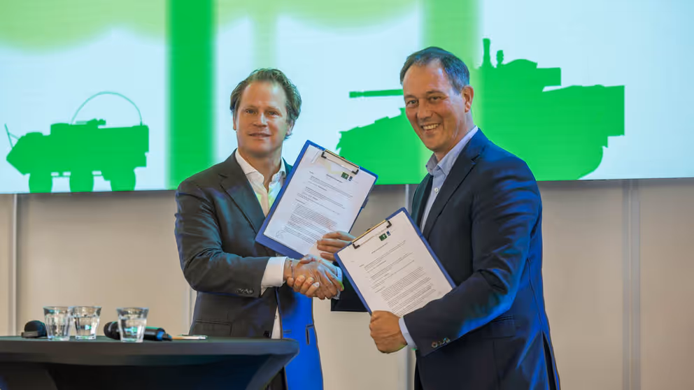 Ondertekening van een contract.