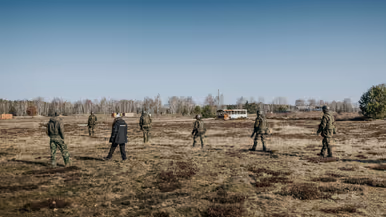 Militairen tijdens contact drills. 