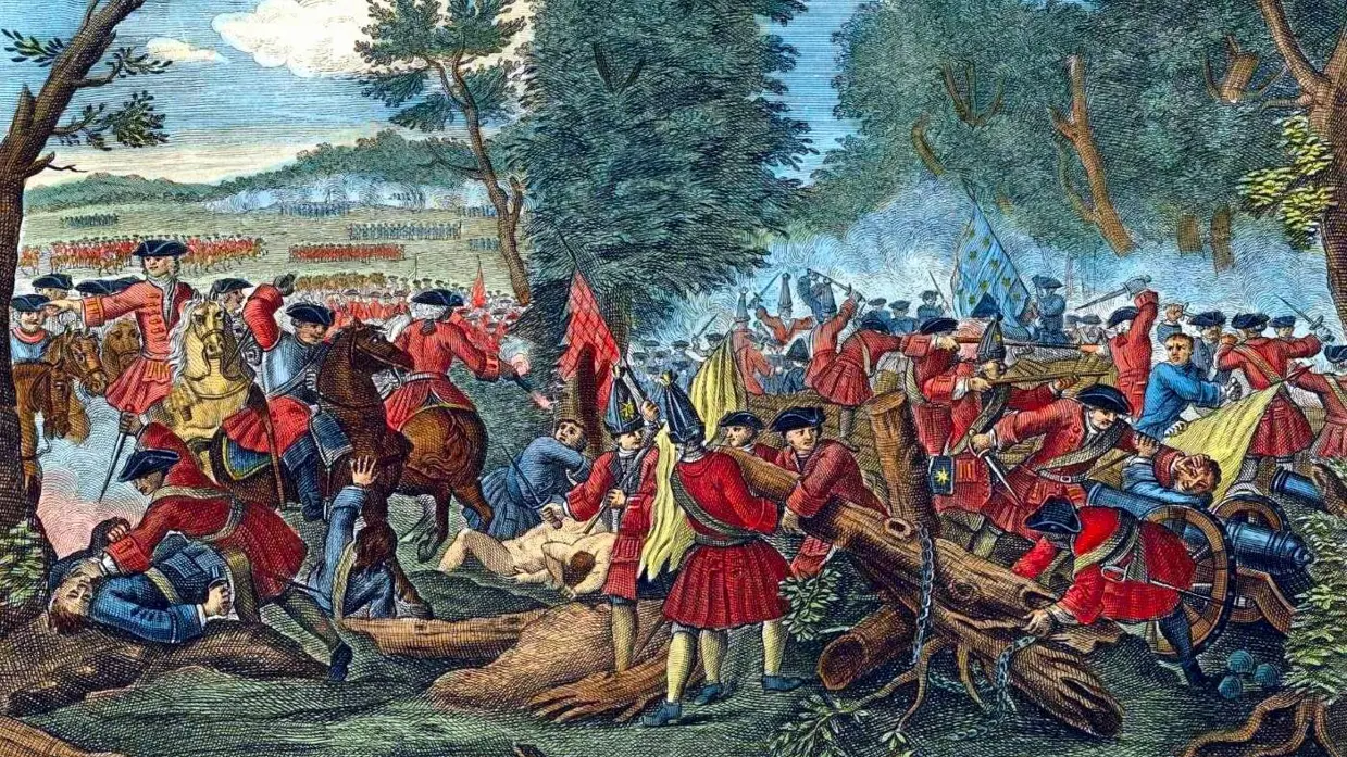 Schilderij 'Slag bij Malplaquette' (1708).
