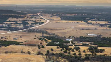 Luchtfoto Texaans landschap.