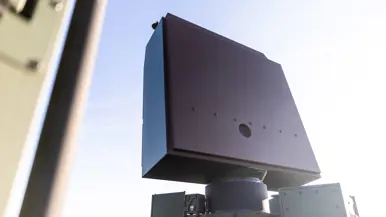 Een grijze radar.
