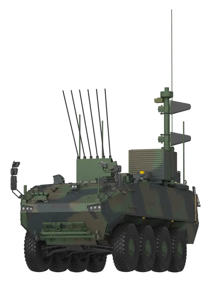 Twee impressies van het nieuwe EOV-systeem. Hier zonder de uitgeklapte antenne.