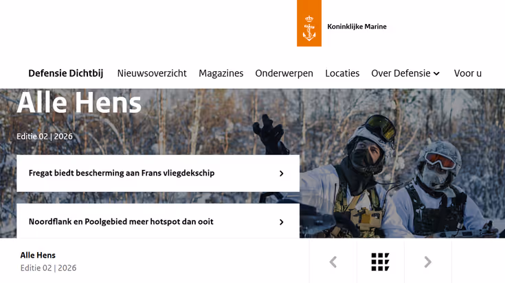 Indexpagina van de nieuwe Alle Hens