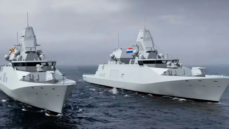 Tekening van de beoogde ASW-fregatten, waarvan de USV’s moeten worden gelanceerd.