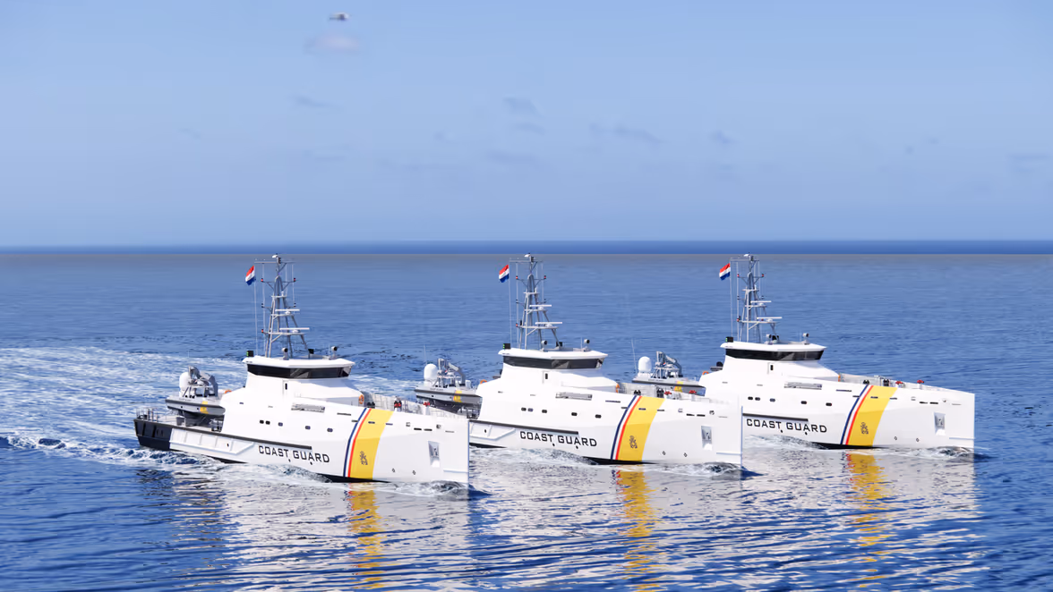 Artist impression van drie nieuwe cutters.