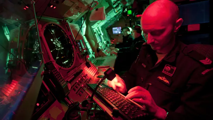 Controlekamer onderzeeboot.