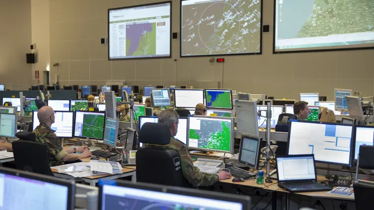 Het Air Operations Control Station Nieuw Milligen (AOCS NM).