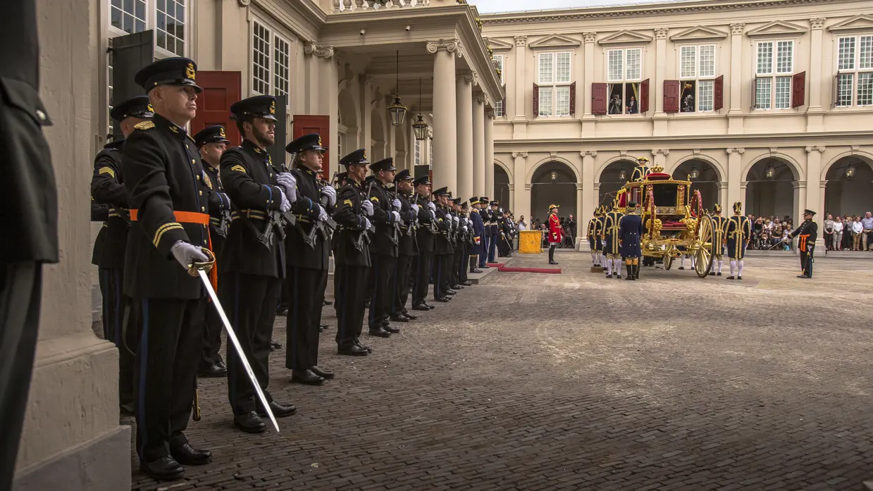 Ceremonieel tijdens Prinsjesdag bij Paleis Noordeinde.