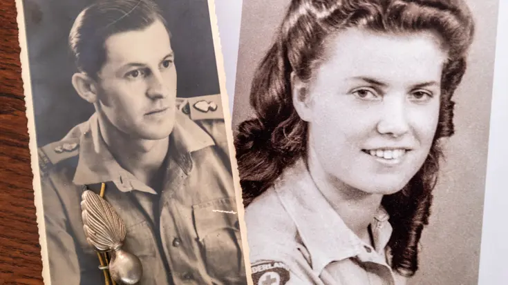 Oude foto's opa Kees en oma Jopie.
