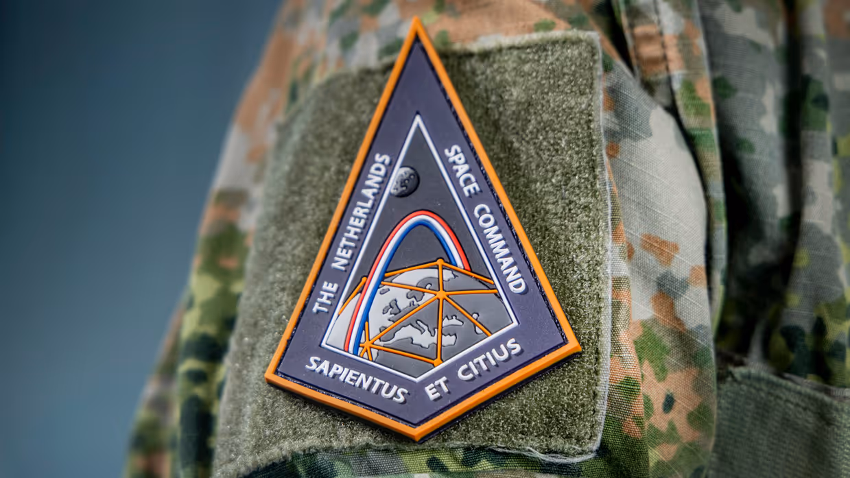 Velcro patch van het nieuwe Space Command op een GVT