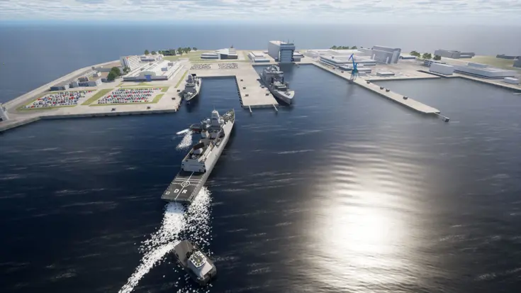 Beeld (screenshot) vanuit de simulator.