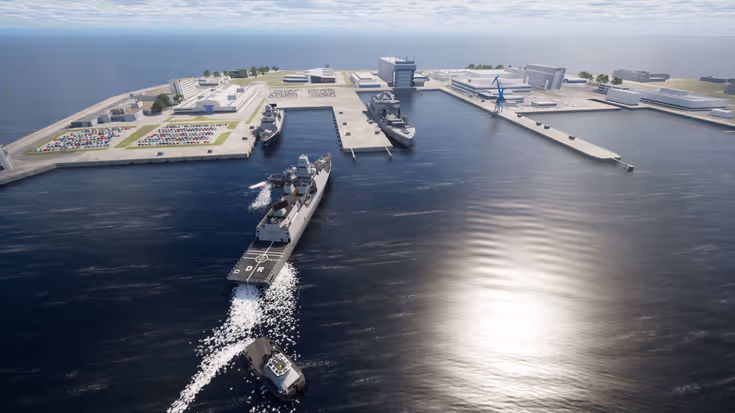 Beeld (screenshot) vanuit de simulator.