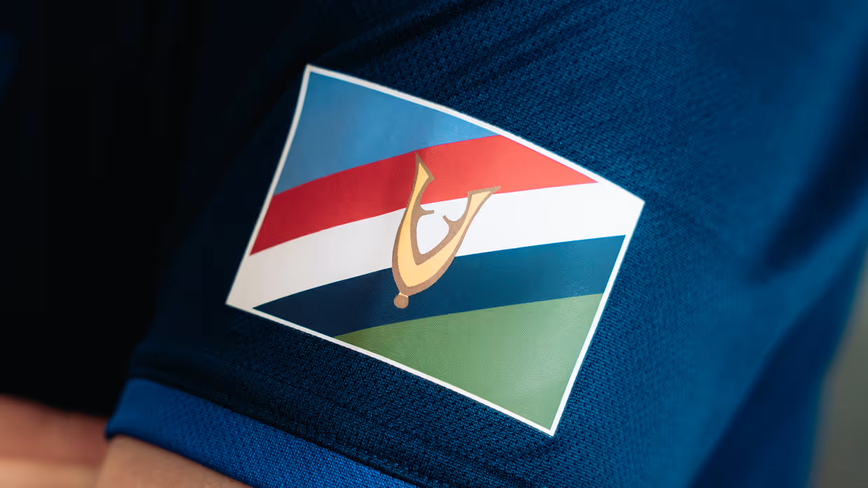 Details van het bijzondere shirt voor de wedstrijd Cambuur Leeuwarden-Vitesse van vanavond.