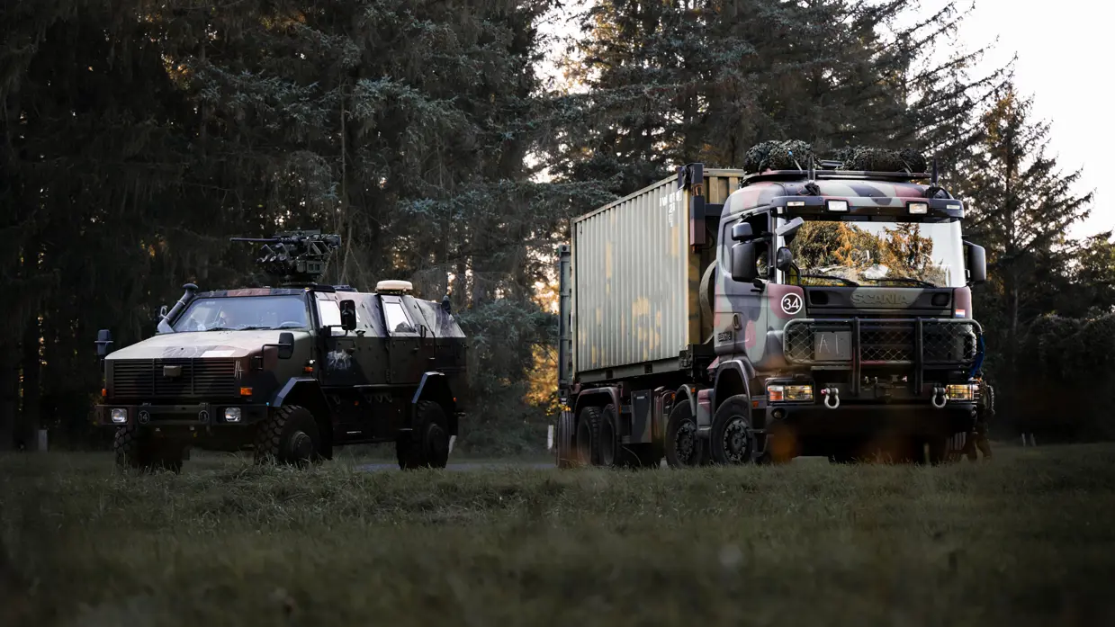 Militaire voertuigen. 
