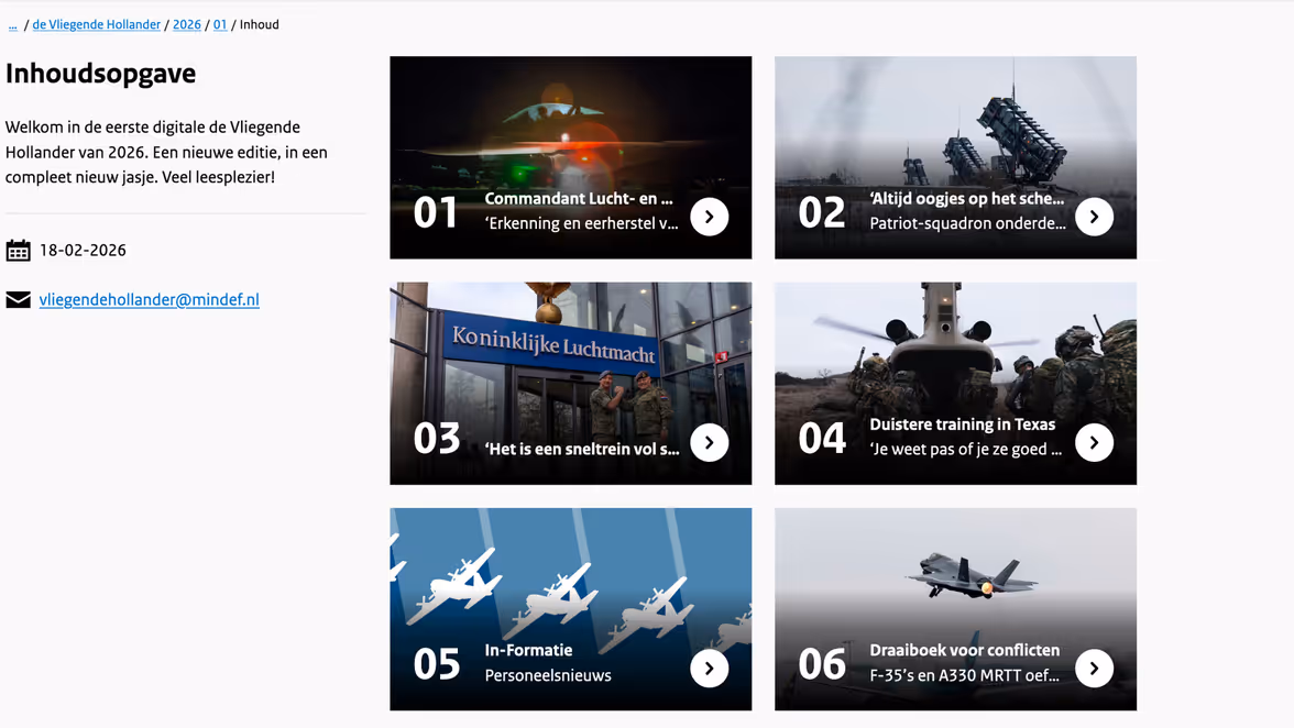 Indexpagina van de Vliegende Hollander.