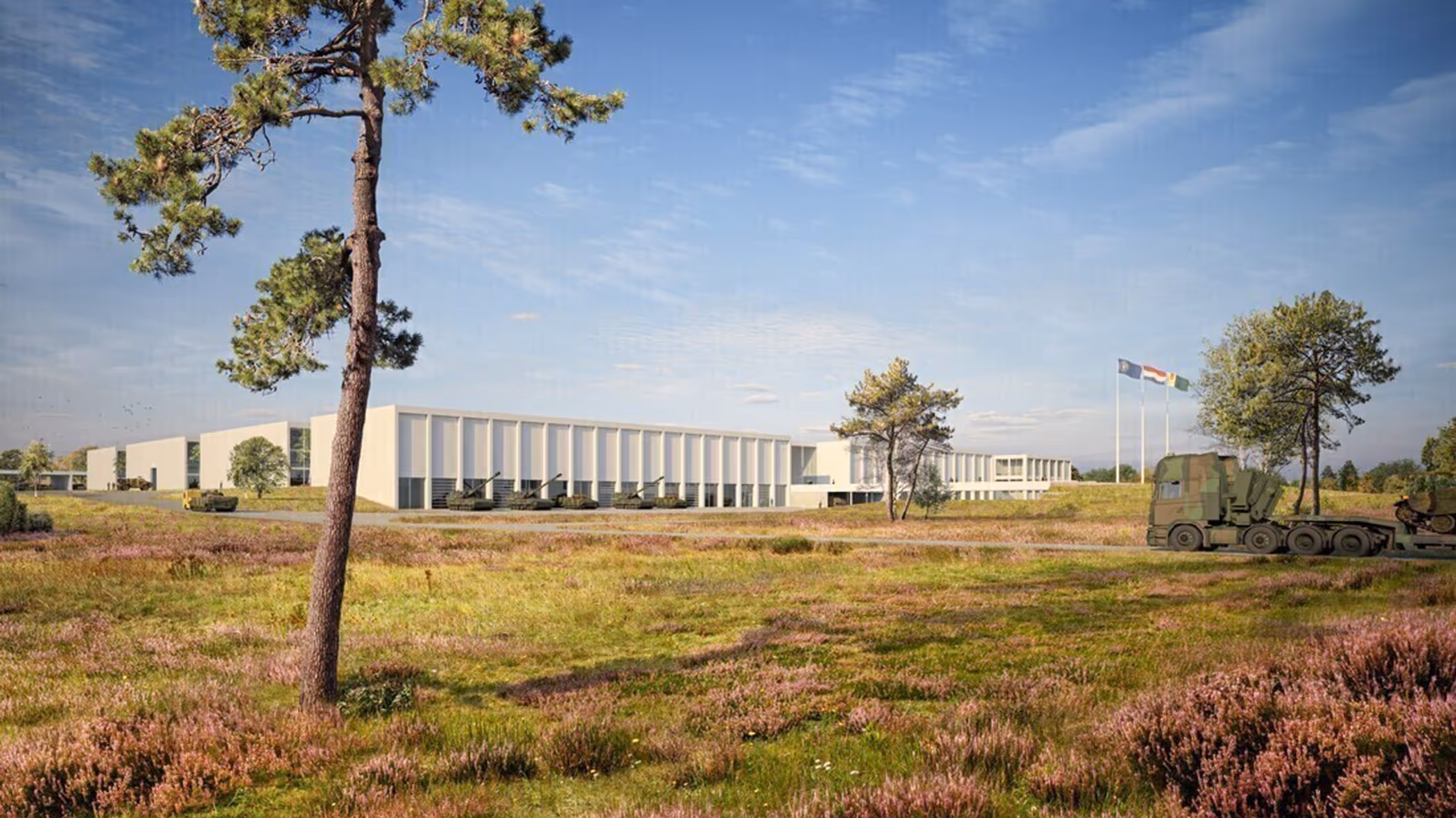Een exterieurplaatje van het Technologie Centrum Land. 