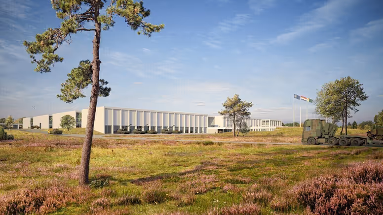 Een exterieurplaatje van het Technologie Centrum Land. 