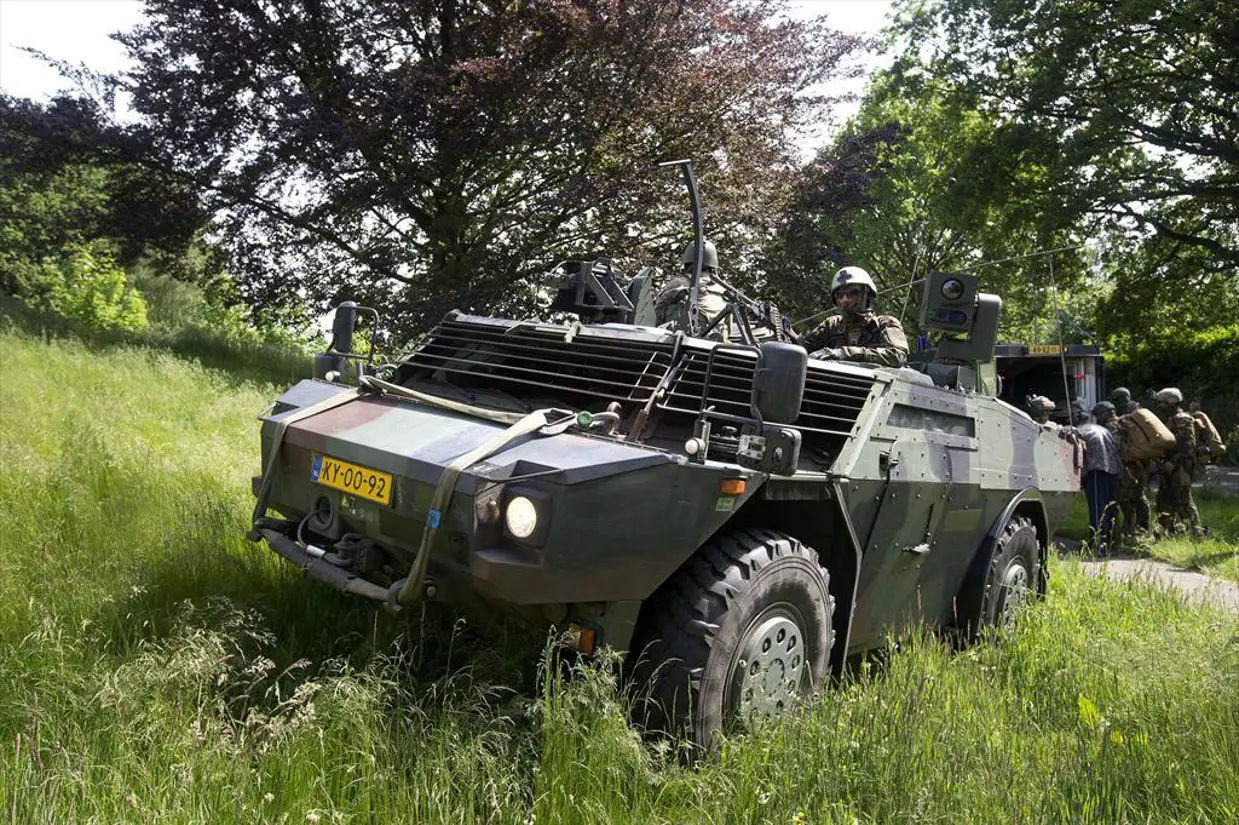 Fennek in het gras met 2 verkenners.