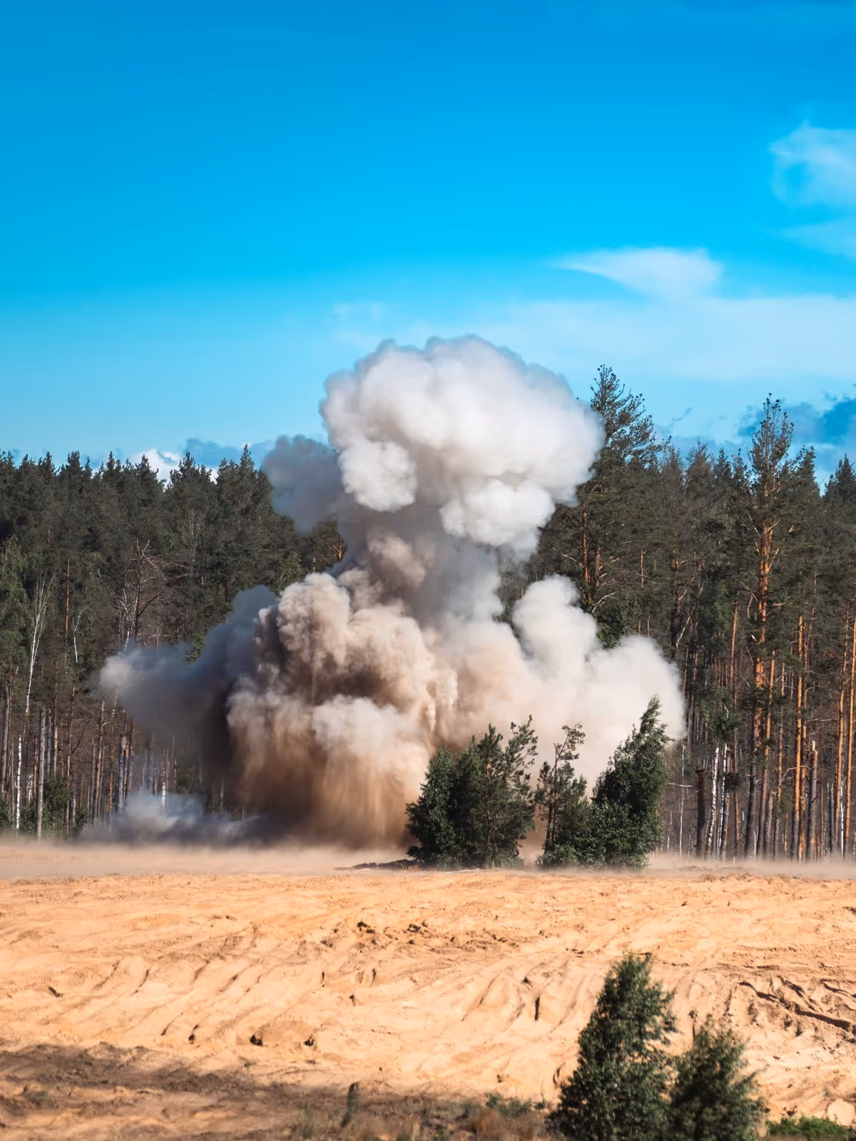 Een wolk na een ontploffing.