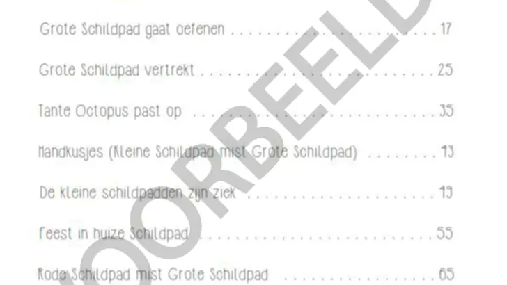 Pagina kinderboekje Thuisfront, met tekst Voorbeeld.