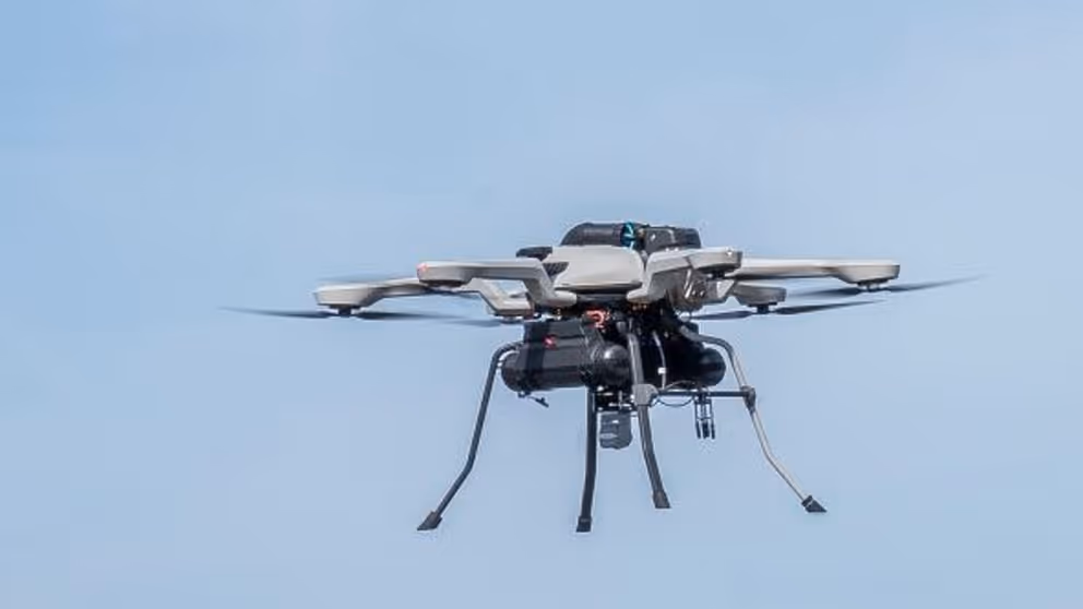 Een vliegende drone.