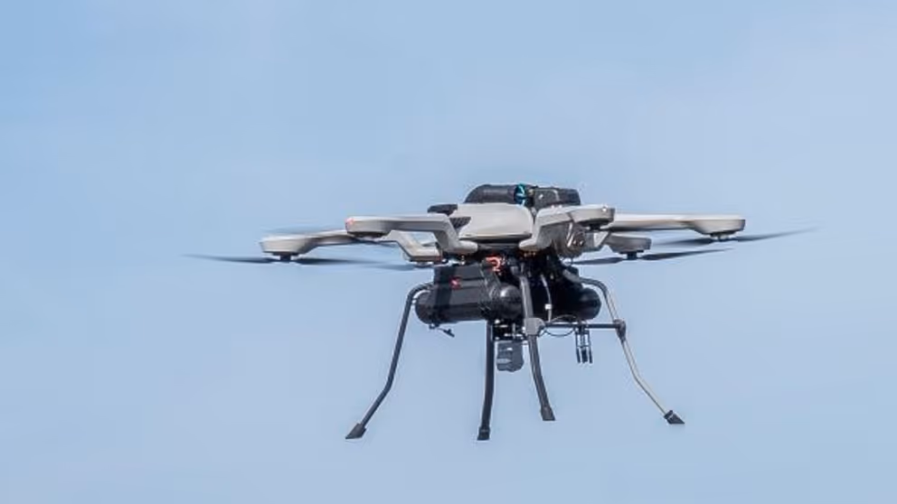 Een vliegende drone.