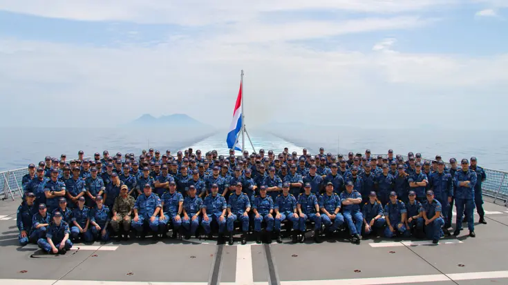 Groepsfoto gehele bemanning