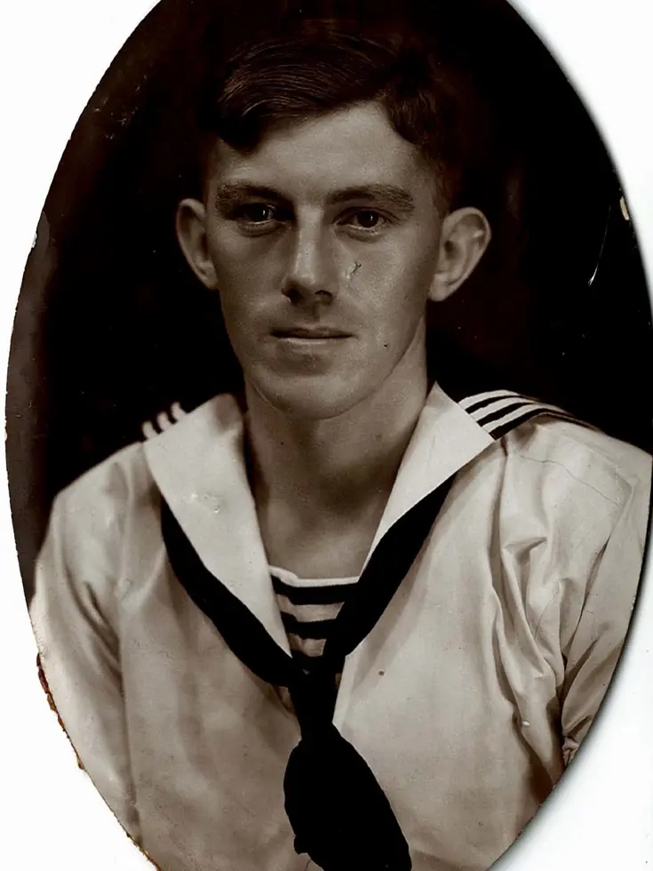 Historisch portret van marineman.