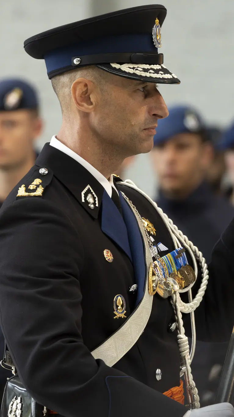 Foto van de nieuwe CKMar Roger Costongs, gemaakt tijdens de commando-overdracht in augustus 2026.