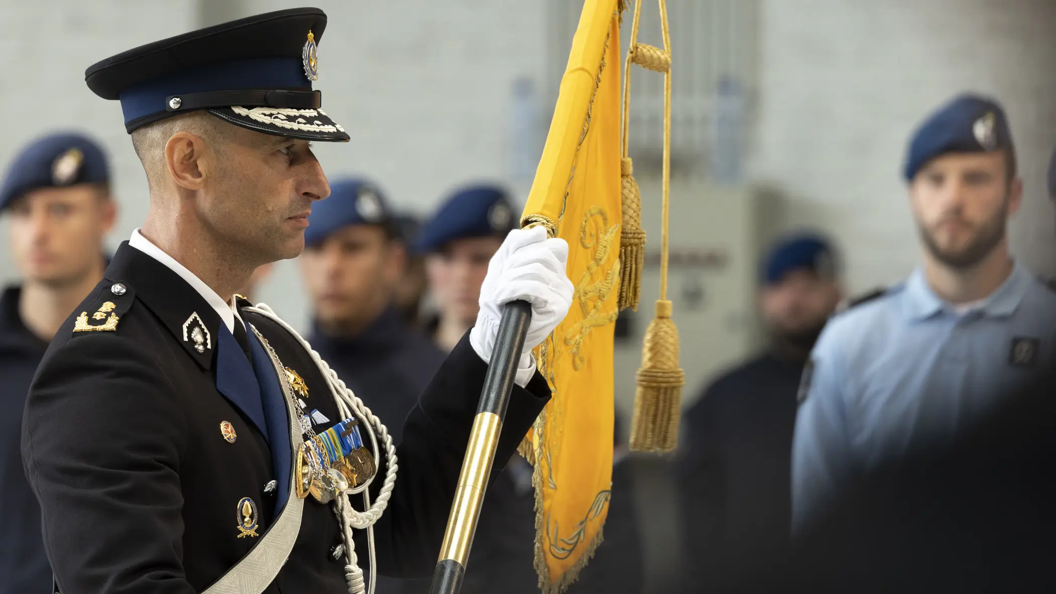 Foto van de nieuwe CKMar Roger Costongs, gemaakt tijdens de commando-overdracht in augustus 2026.
