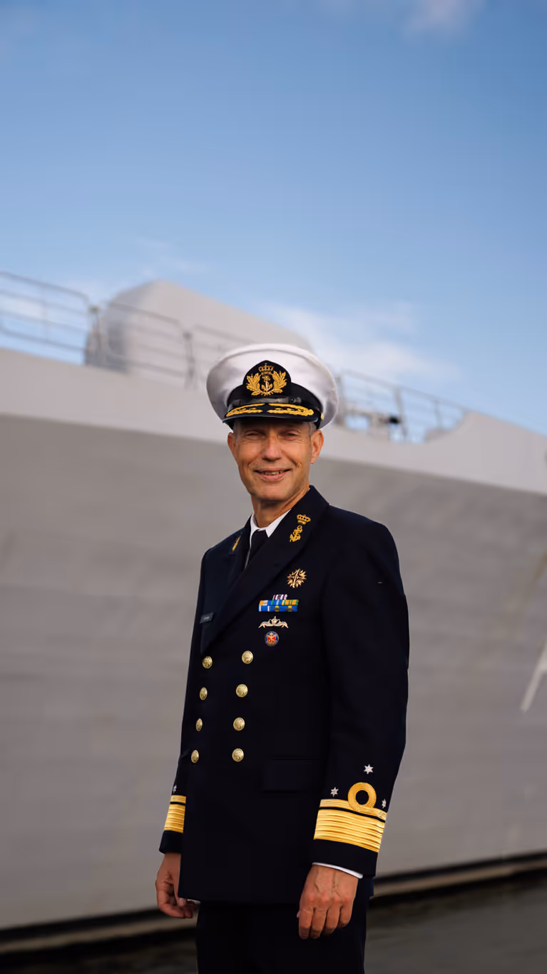 Commandant Zeestrijdkrachten vice-admiraal Harold Liebregs. 