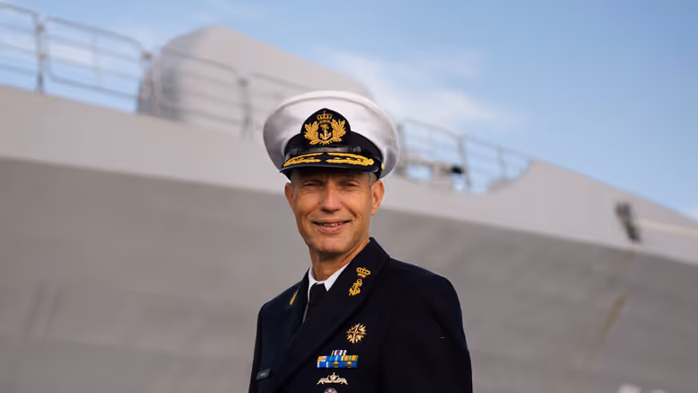 Commandant Zeestrijdkrachten vice-admiraal Harold Liebregs. 