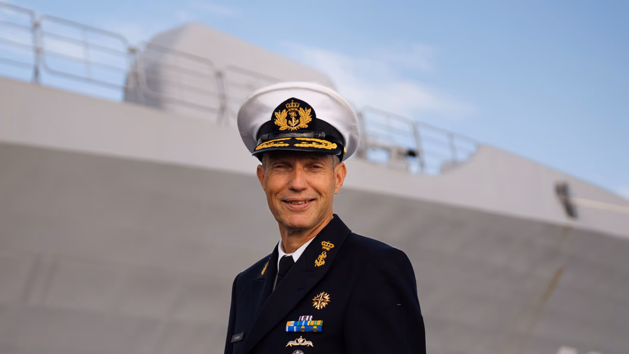 Commandant Zeestrijdkrachten vice-admiraal Harold Liebregs. 