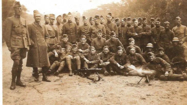 Historische groepsfoto militairen