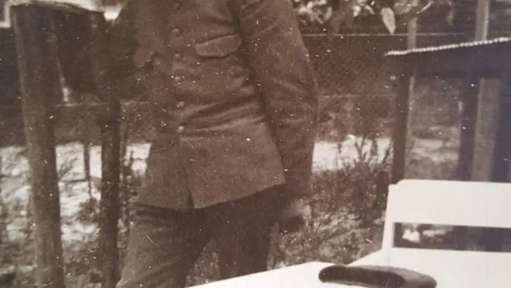 Historische foto van militair.