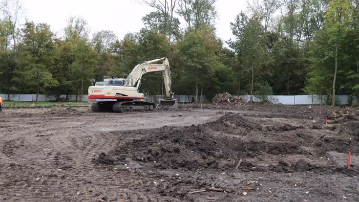 Graafmachine aan het werk.