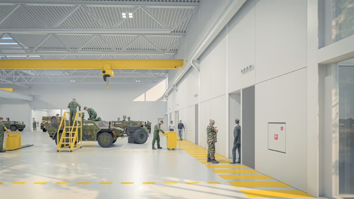 Schetsen van interieur TLC.