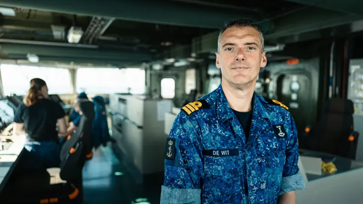 KLTZ Rodger de Wit, commandant van Zr.Ms. De Ruyter.