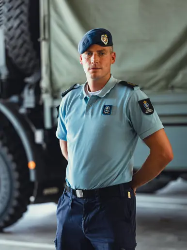 Portretfoto van kapitein Guus.