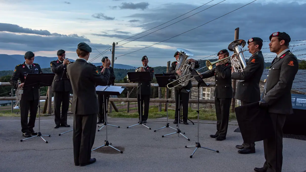 Koperensemble van het Fanfare 'Korps Nationale Reserve'.