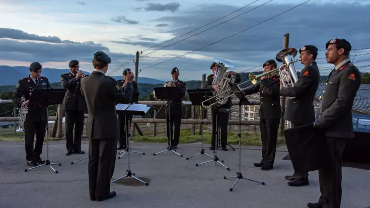 Koperensemble van het Fanfare 'Korps Nationale Reserve'.