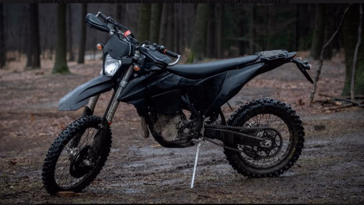 Portretfoto van de KTM, de motor die door 11 Luchtmobiel ingezet wordt.