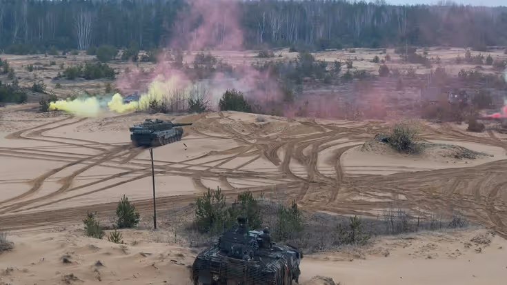 Tankgevecht in Litouwen.
