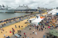 Luchtfoto van een eerdere Marinedag.